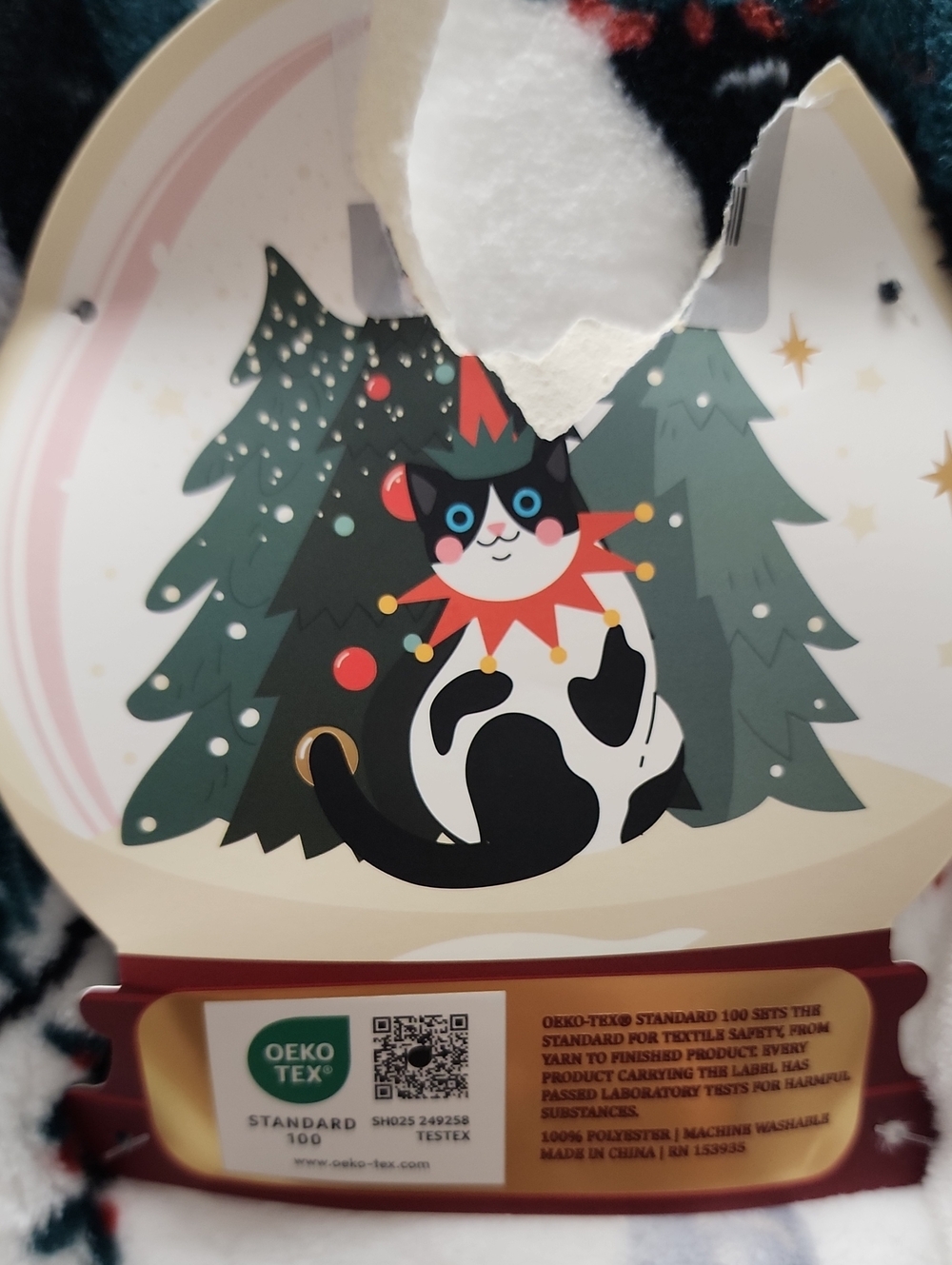 Christmas Cat Blanket. Oversized, Super Soft! NEW! - Picture 6 of 11